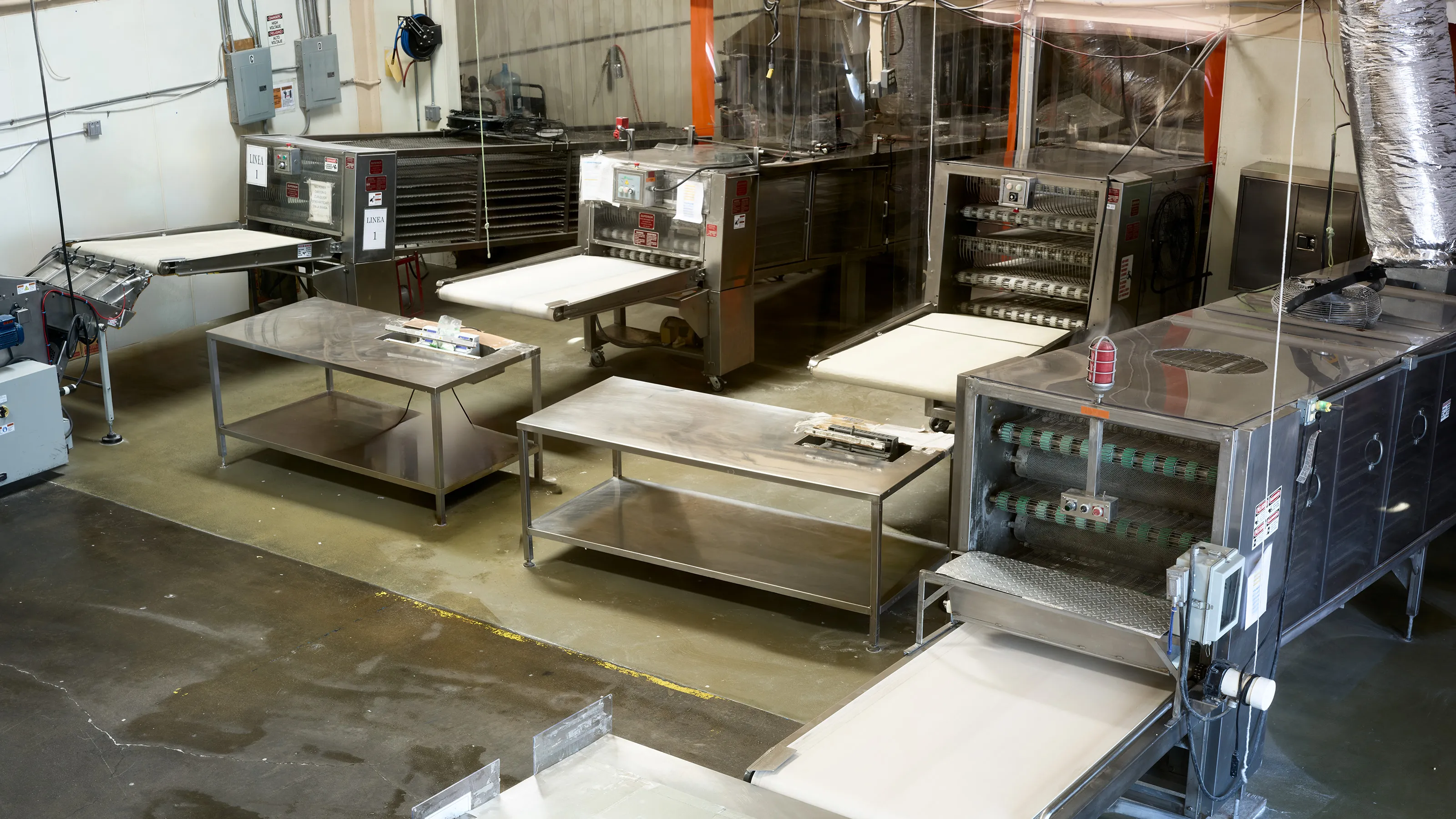 The production floor at Tortilleria Hermanos Reyes in Vista, California